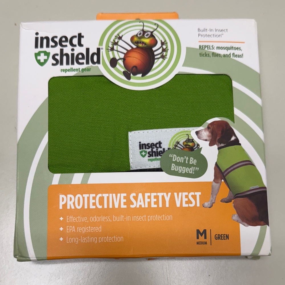 Green Protective Pet Vest insect shield
